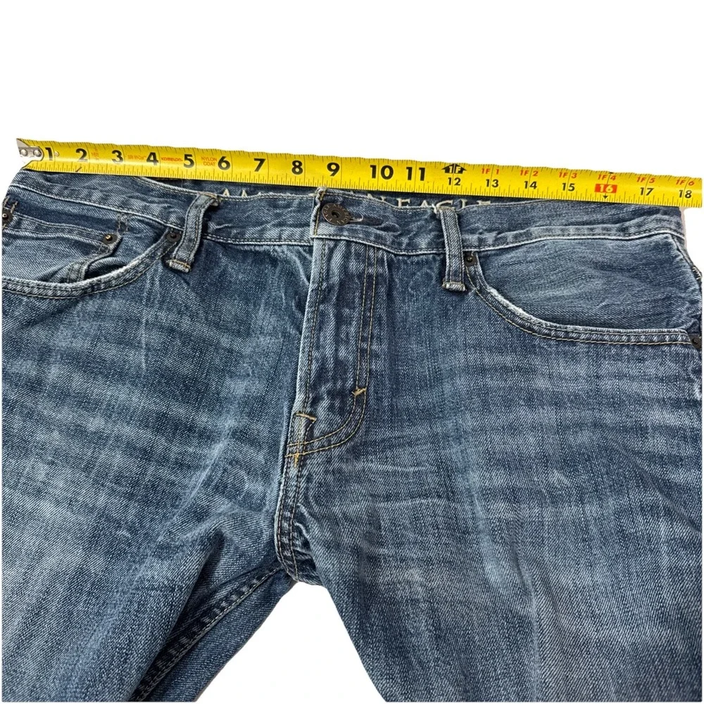 American Eagle Mens Slim Straight‎ Jeans Blue Denim Size 36x32 Used